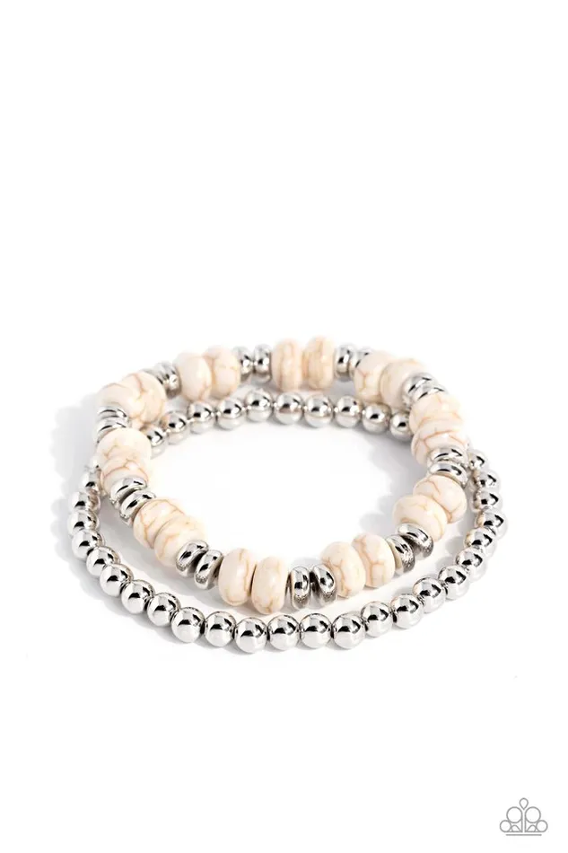 Bracelets Paparazzi Jewelry Paparazzi Bracelet Secret Quarry White