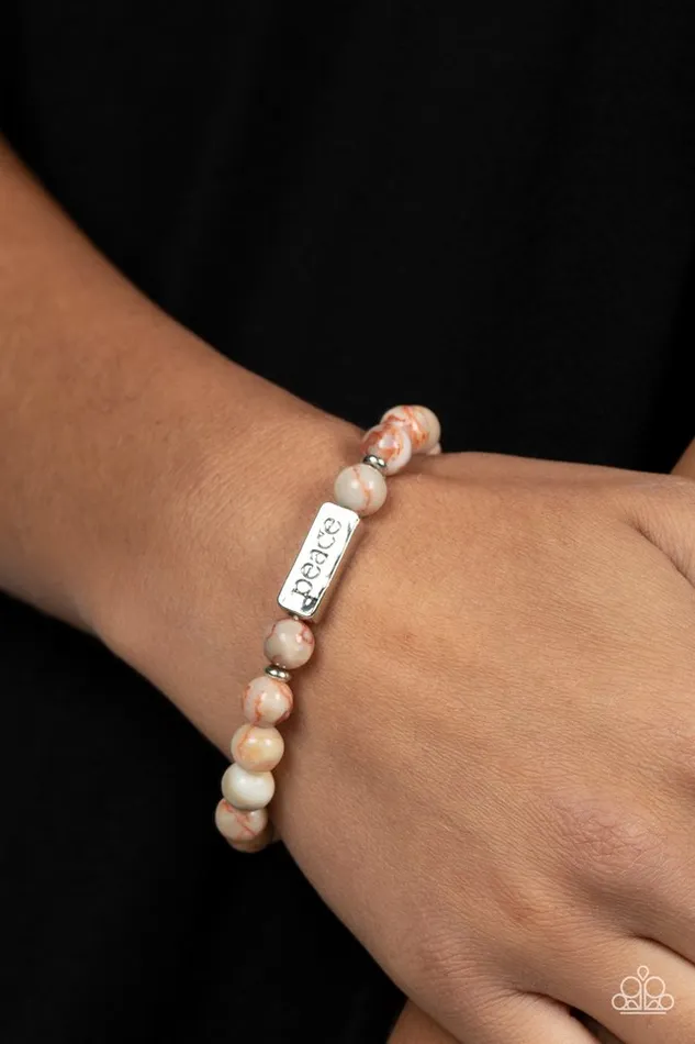 Bracelets Paparazzi Jewelry Paparazzi Bracelet Serene Season Orange