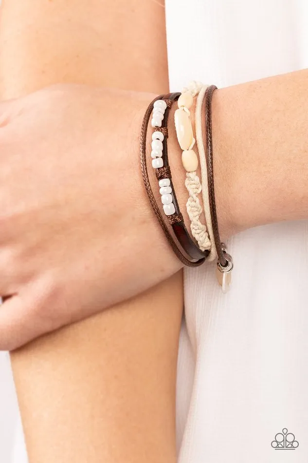 Bracelets Paparazzi Jewelry Paparazzi Bracelet Tidal Dream White