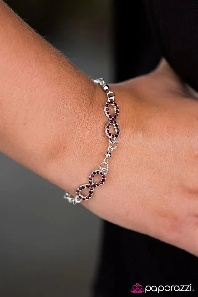 Bracelets Paparazzi Jewelry Paparazzi Bracelet Time and Time Again Red
