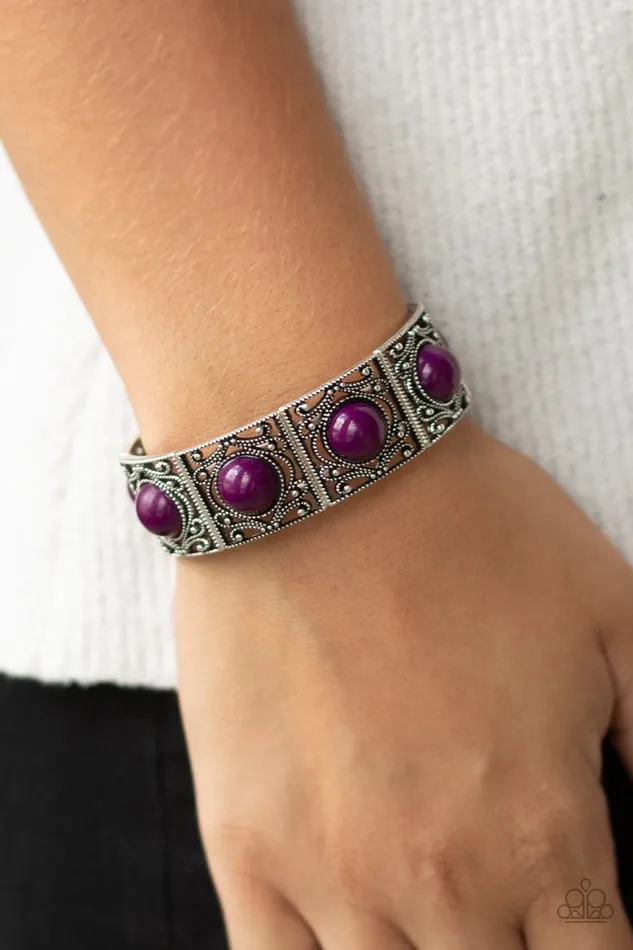 Bracelets Paparazzi Jewelry Paparazzi Bracelet Victorian Dream Purple