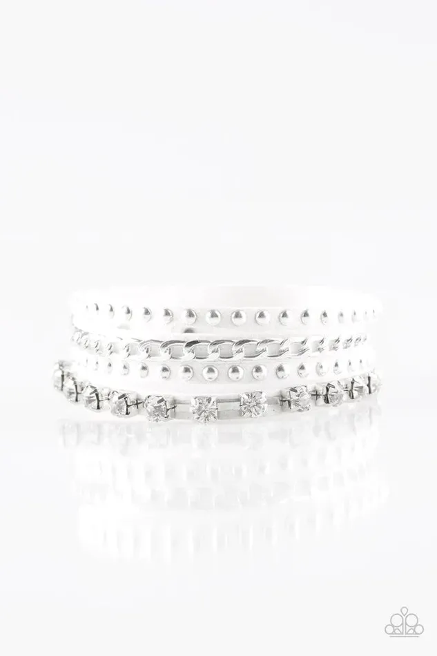 Bracelets Paparazzi Jewelry Paparazzi Bracelet You Talkin To Me White