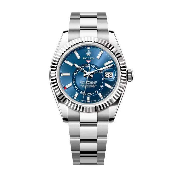 Bracelets Rolex 2024 Model Rolex SkyDweller 42mm Ref 336934 Bright Blue Stick Dial Stainless Steel Oyster Bracelet Watch Bracelets Rolex 2024 Model Rolex SkyDweller 42mm Ref 336934 Bright Blue Stick Dial Stainless Steel Oyster Bracelet Watch