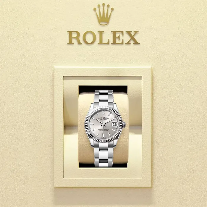 Bracelets Rolex Rolex Datejust 31mm Ref 2782740011 Silver Stick Dial Stainless Steel Oyster Bracelet Womens Watch