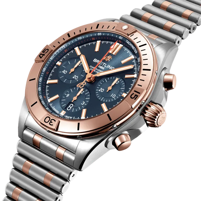Breitling Chronomat B01 42 Steel and 18K Red Gold Blue Dial Breitling PreStyled Sets