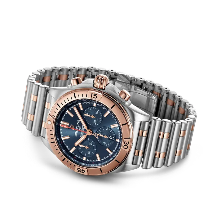 Breitling Chronomat B01 42 Steel and 18K Red Gold Blue Dial Breitling PreStyled Sets