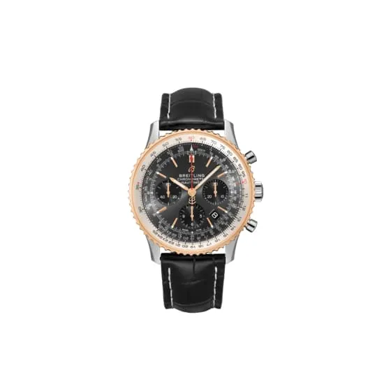 Breitling Navitimer B01 Chronograph 43 Stainless Steel and 18K Red Gold Anthracite dial Watch 43mm Breitling Earrings Breitling Navitimer B01 Chronograph 43 Stainless Steel and 18K Red Gold Anthracite dial Watch 43mm Breitling Earrings