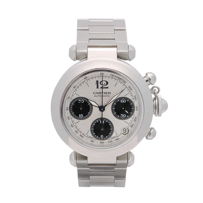 Cartier Cartier Pasha Chronograph Stainless Steel 37mm Automatic W31048M7 Preowned Bracelets