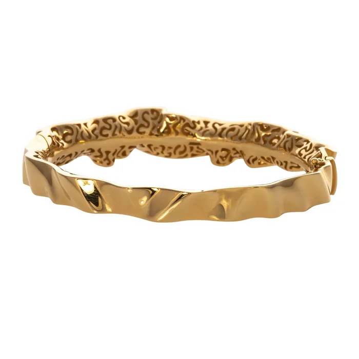 Croghans 18K Yellow Gold Italian Ribbon Bangle PreStyled Sets