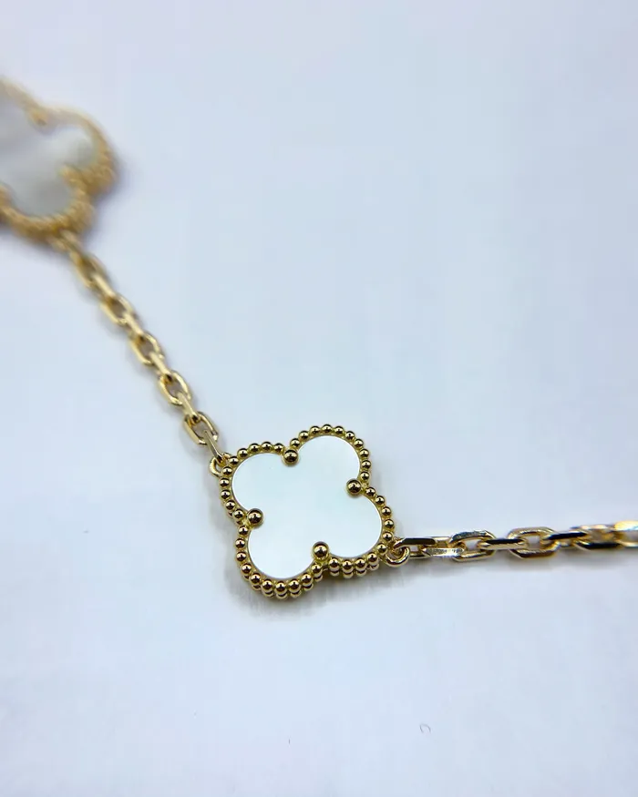 Diamond Source NYC Fashion 18k Yellow Gold Bracelet with Mother of Pearl Bracelets