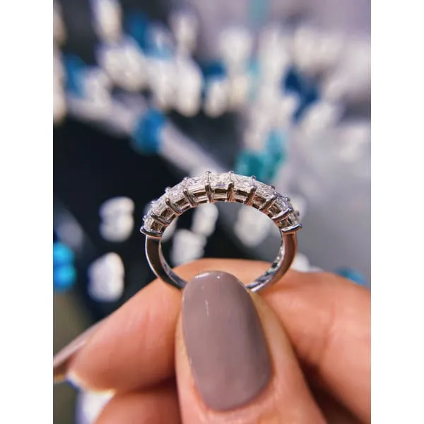 Diamond Source NYC Rings 14k White Gold Eternity Band with 111ct BA5700
