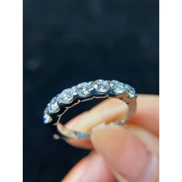 Diamond Source NYC Rings 18k White Gold Eternity Band with 125ct TDW BAN7509