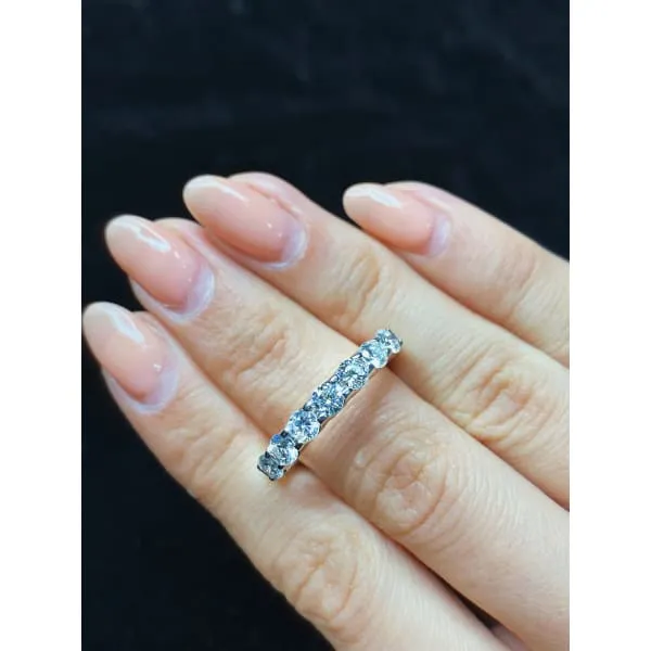 Diamond Source NYC Rings 18k White Gold Eternity Band with 125ct TDW BAN7509