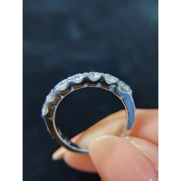 Diamond Source NYC Rings 18k White Gold Eternity Band with 125ct TDW BAN7509