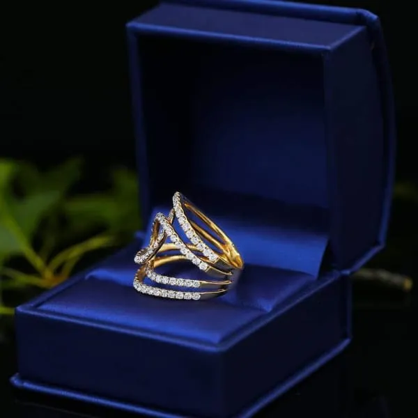 Diamond Source NYC Rings Natural Round Brilliant Diamond Cocktail Ring Set in 18K Rose Gold 175ct tw