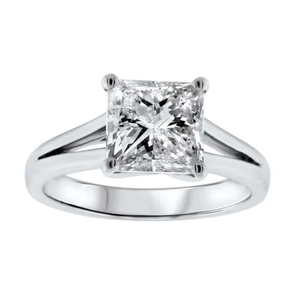 Diamond Source NYC Solitaire engagement ring with 248ct Princess cut RN21500 Rings