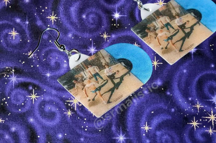 Earrings Amyl and the Sniffers Cartoon Darkness Vinyl Album Handmade Earrings Sam Makes Things
