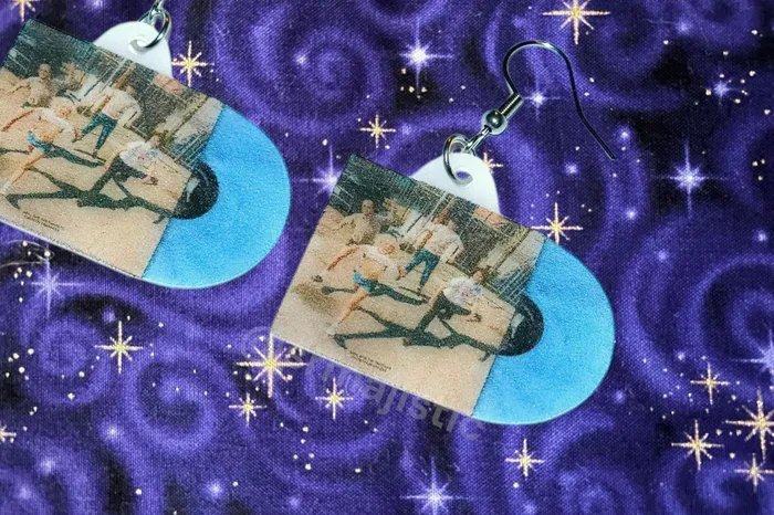 Earrings Amyl and the Sniffers Cartoon Darkness Vinyl Album Handmade Earrings Sam Makes Things