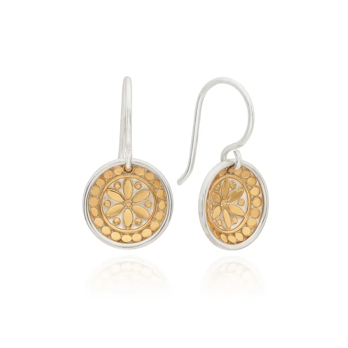 Earrings Anna Beck Anna Beck Classic Flower Dish Drop Earrings Gold Plated