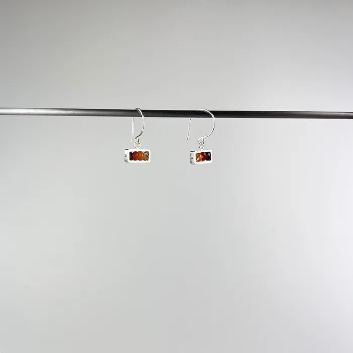 Earrings ASHKA DYMEL Flame Horizontal Rectangle Earrings