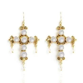 Earrings Audrey Earrings White Opal Virgins Saints Angels