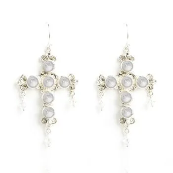 Earrings Audrey Earrings White Opal Virgins Saints Angels