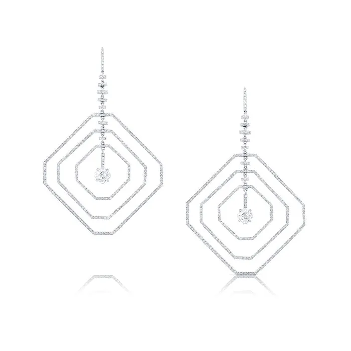 Earrings CJ Charles Jewelers Estate Platinum 422ctw Asscher Cut Diamond Earrings GIA Certified Earrings CJ Charles Jewelers Estate Platinum 422ctw Asscher Cut Diamond Earrings GIA Certified