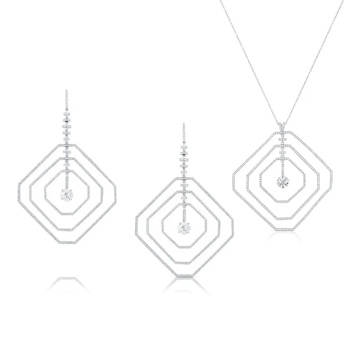 Earrings CJ Charles Jewelers Estate Platinum 422ctw Asscher Cut Diamond Earrings GIA Certified