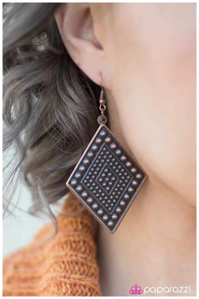 Earrings Paparazzi Earring Country Clubbin Copper Paparazzi Jewelry