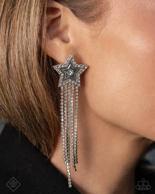 Earrings Paparazzi Earring Currently Cosmic White Paparazzi Jewelry
