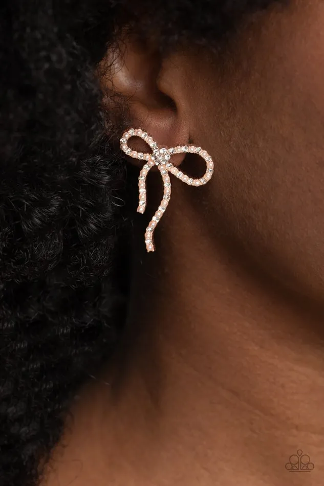 Earrings Paparazzi Earring Deluxe Duet Rose Gold Paparazzi Jewelry