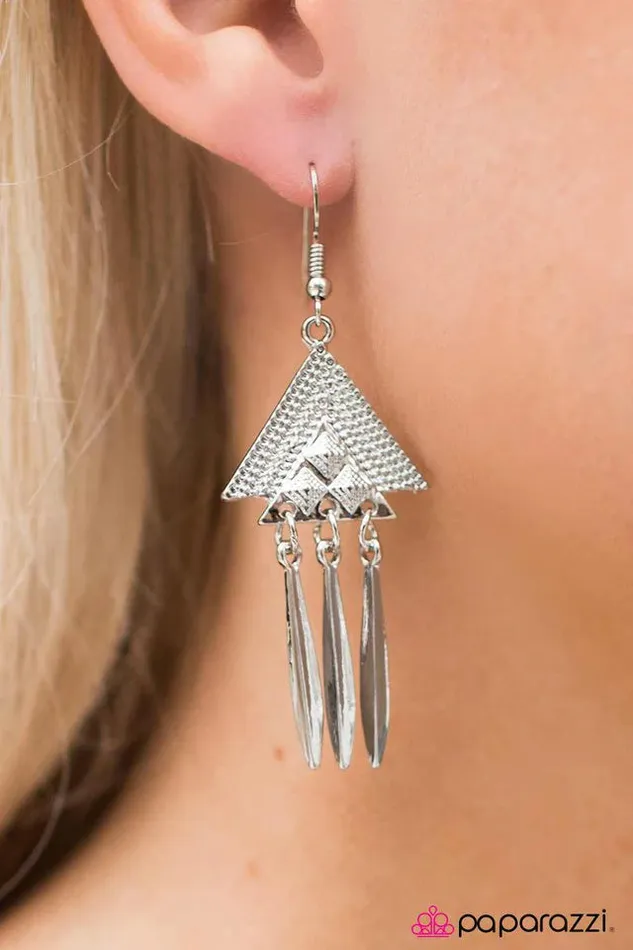 Earrings Paparazzi Earring Desert Star Silver Paparazzi Jewelry