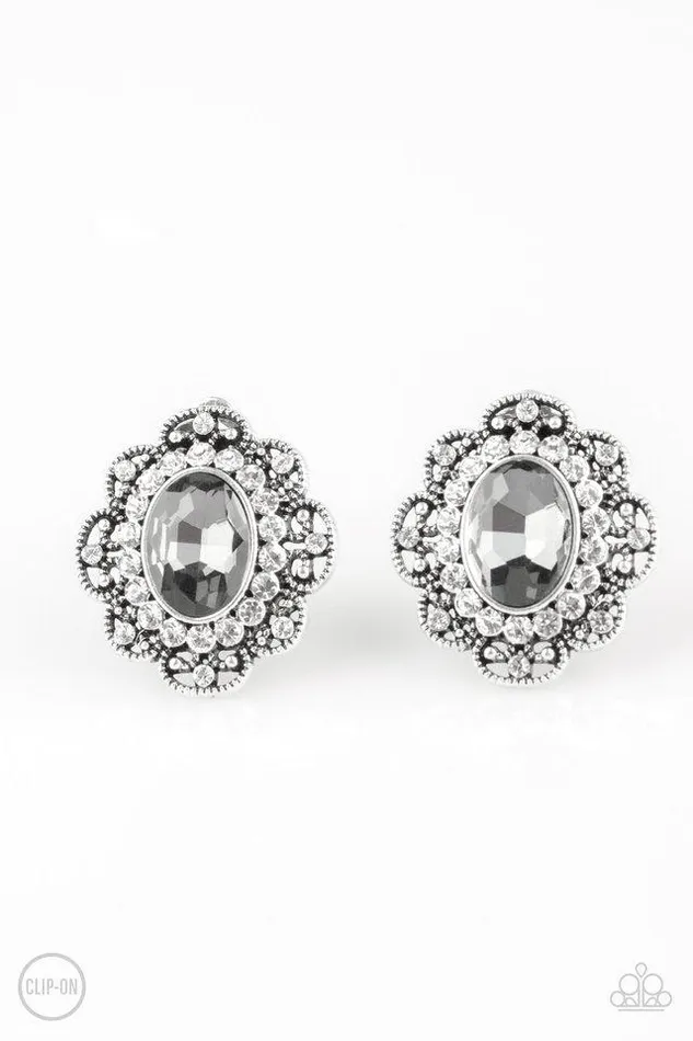 Earrings Paparazzi Earring Dine and Dapper Silver Paparazzi Jewelry