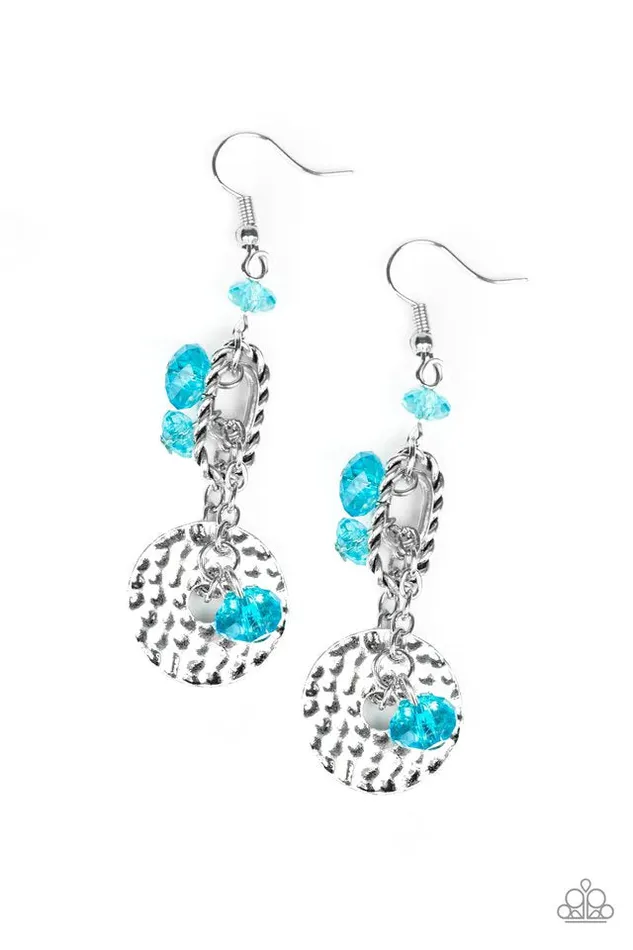 Earrings Paparazzi Earring Seaside Catch Blue Paparazzi Jewelry