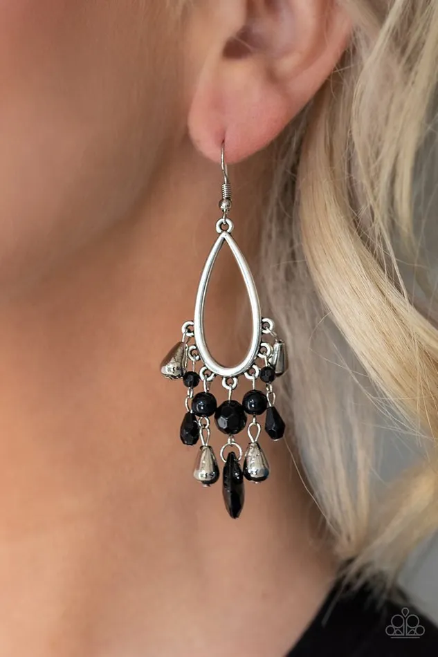 Earrings Paparazzi Earring Summer Catch Black Paparazzi Jewelry