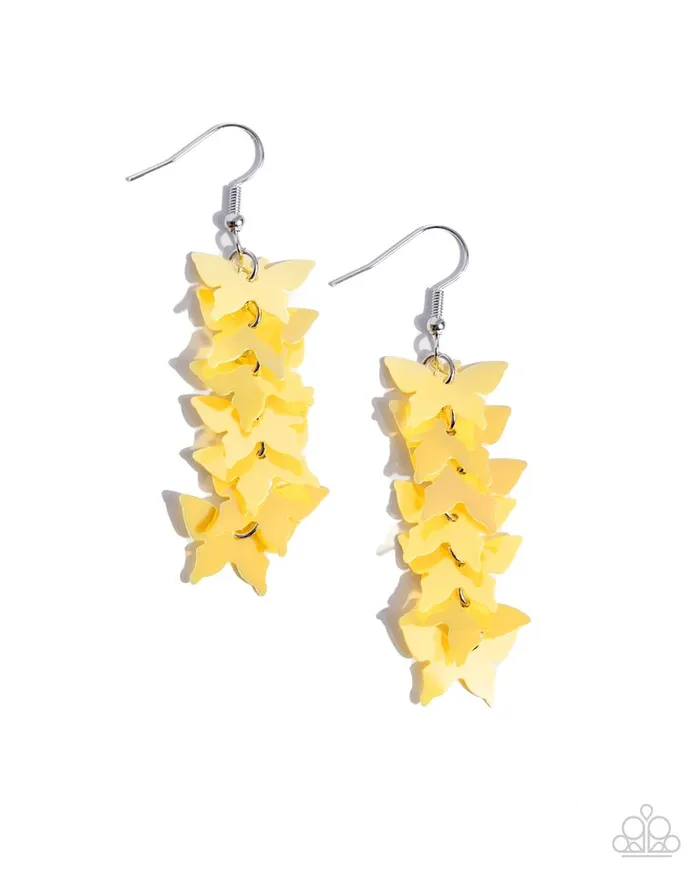 Earrings Paparazzi Jewelry Paparazzi Earring Aerial Ambiance Yellow