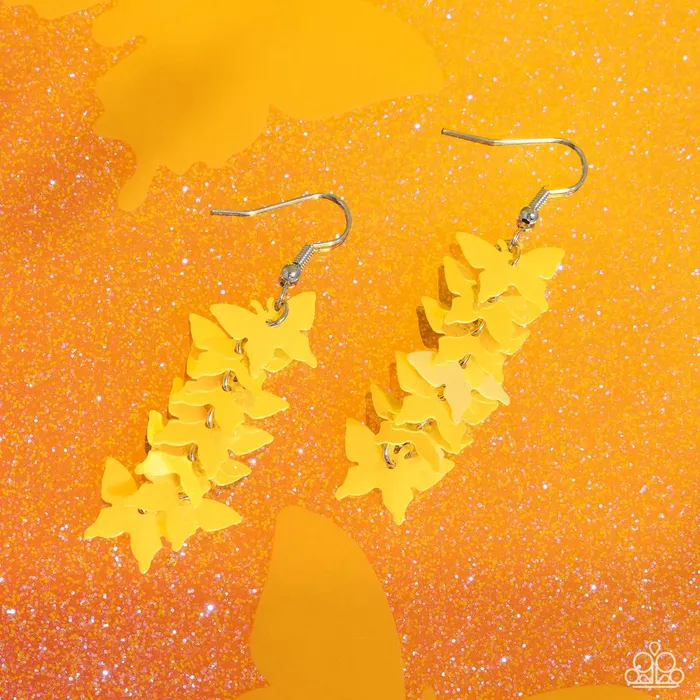 Earrings Paparazzi Jewelry Paparazzi Earring Aerial Ambiance Yellow
