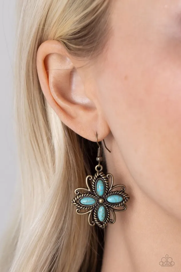 Earrings Paparazzi Jewelry Paparazzi Earring Badlands Ballad Brass
