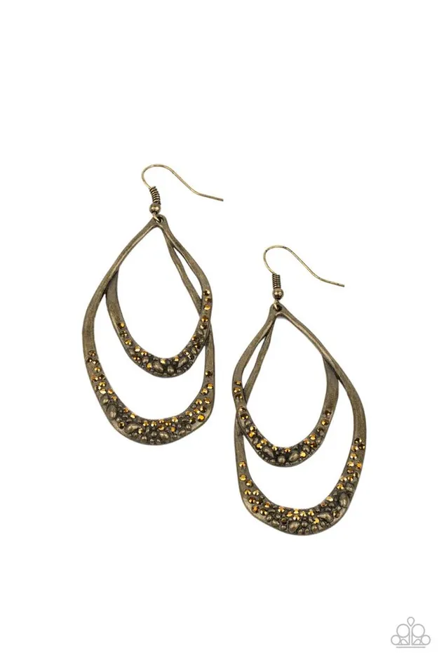 Earrings Paparazzi Jewelry Paparazzi Earring Beyond Your GLEAMS Brass Earrings Paparazzi Jewelry Paparazzi Earring Beyond Your GLEAMS Brass