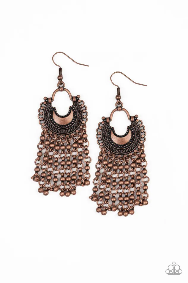 Earrings Paparazzi Jewelry Paparazzi Earring Catching Dreams Copper
