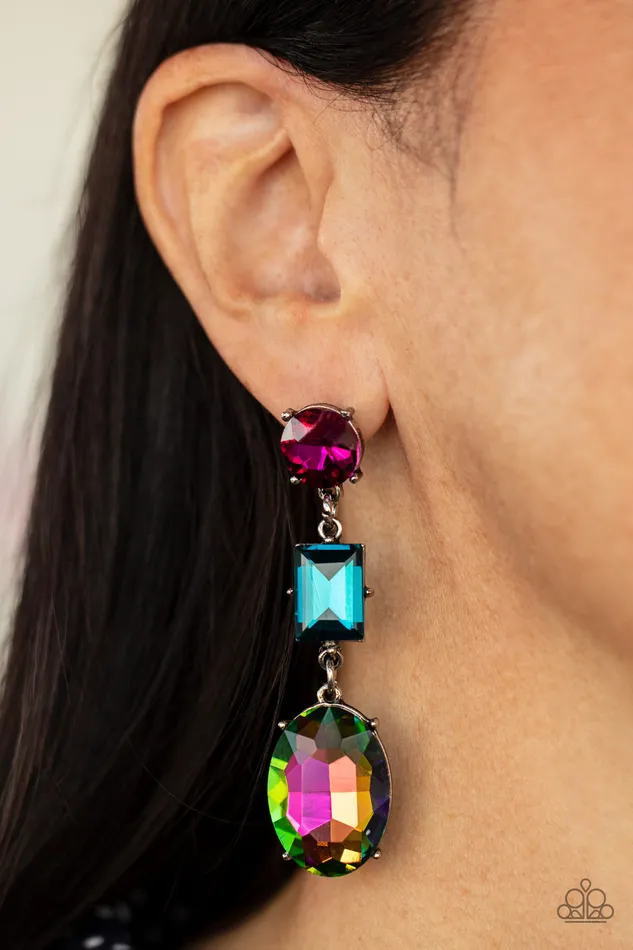 Earrings Paparazzi Jewelry Paparazzi Earring Extra Envious Multi