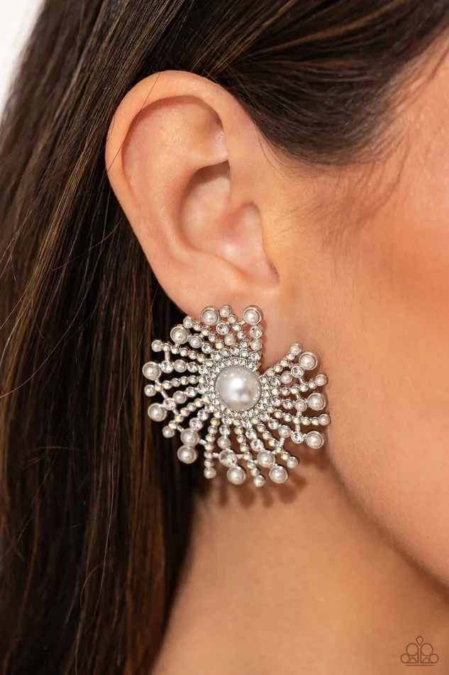 Earrings Paparazzi Jewelry Paparazzi Earring Fancy Fireworks White