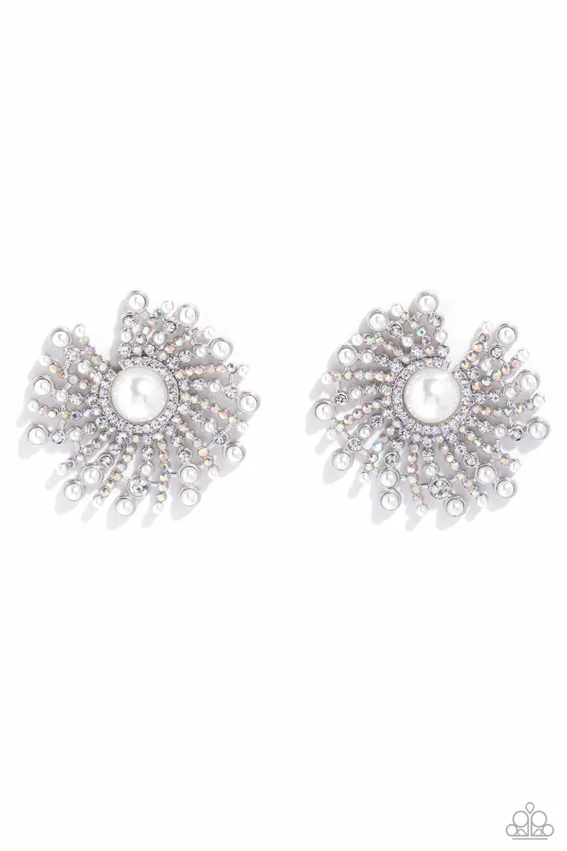Earrings Paparazzi Jewelry Paparazzi Earring Fancy Fireworks White Earrings Paparazzi Jewelry Paparazzi Earring Fancy Fireworks White