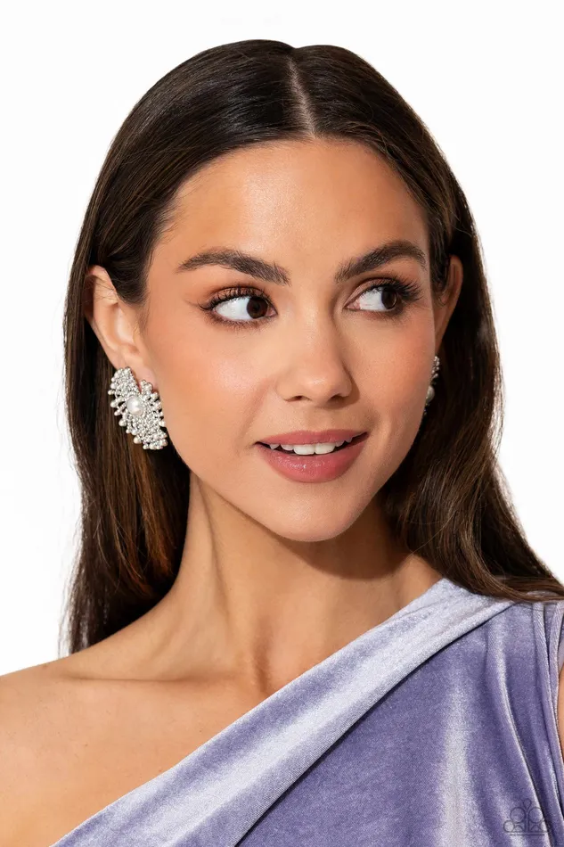 Earrings Paparazzi Jewelry Paparazzi Earring Fancy Fireworks White Earrings Paparazzi Jewelry Paparazzi Earring Fancy Fireworks White