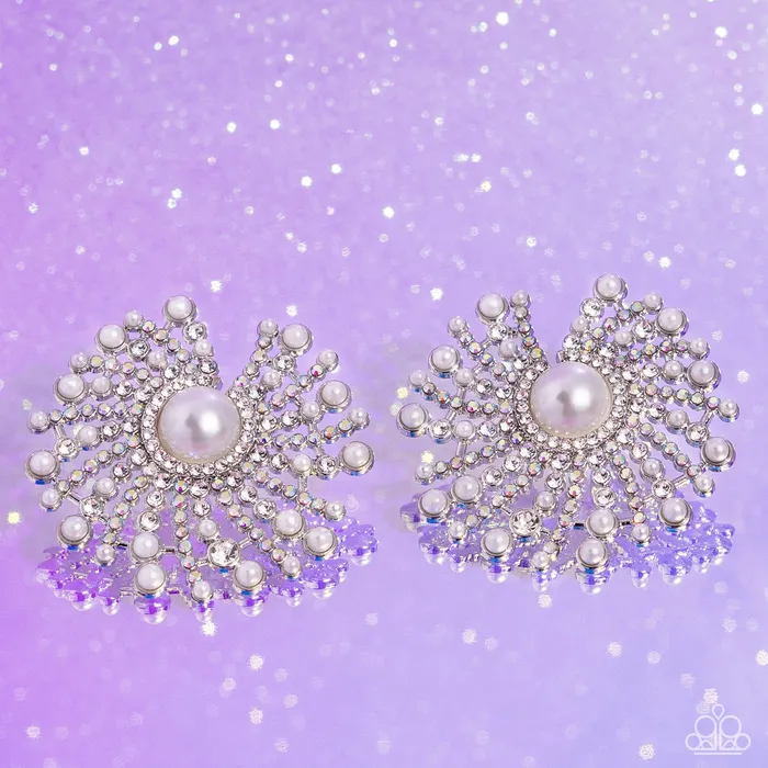 Earrings Paparazzi Jewelry Paparazzi Earring Fancy Fireworks White Earrings Paparazzi Jewelry Paparazzi Earring Fancy Fireworks White
