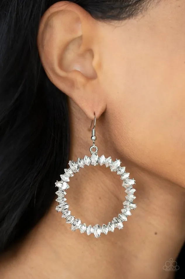 Earrings Paparazzi Jewelry Paparazzi Earring Glowing Reviews White
