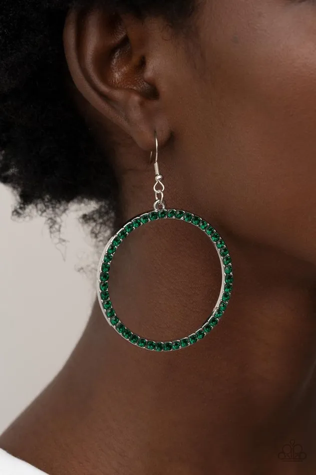 Earrings Paparazzi Jewelry Paparazzi Earring HeadTurning Halo Green