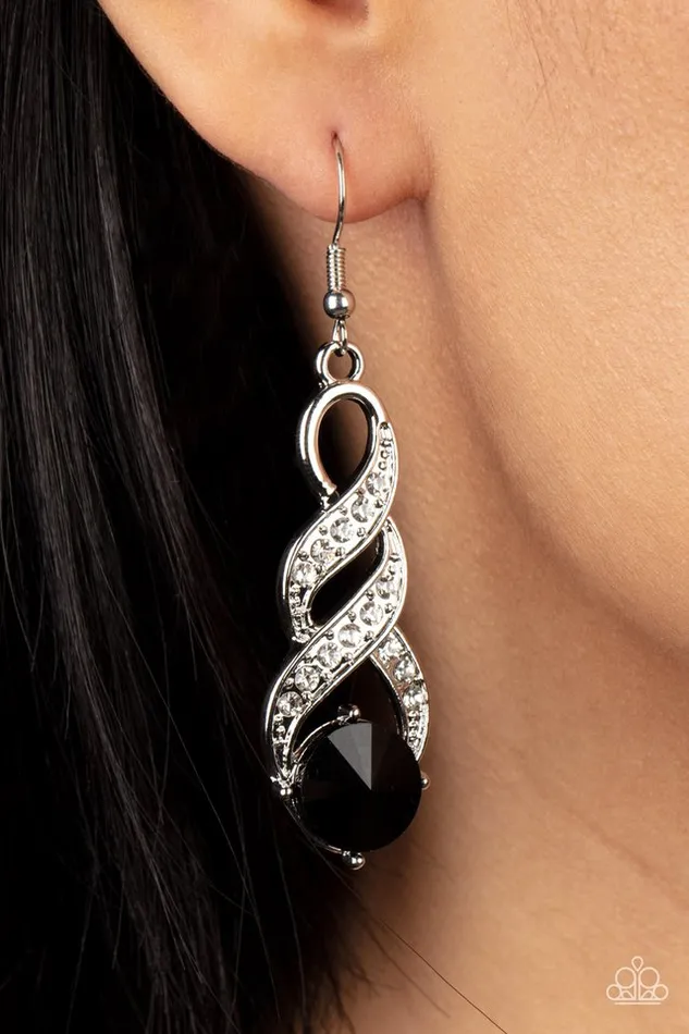 Earrings Paparazzi Jewelry Paparazzi Earring HighRanking Royalty Black