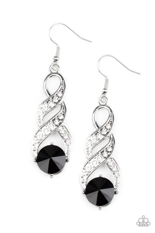 Earrings Paparazzi Jewelry Paparazzi Earring HighRanking Royalty Black