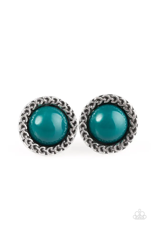 Earrings Paparazzi Jewelry Paparazzi Earring If The Boot Fits Blue